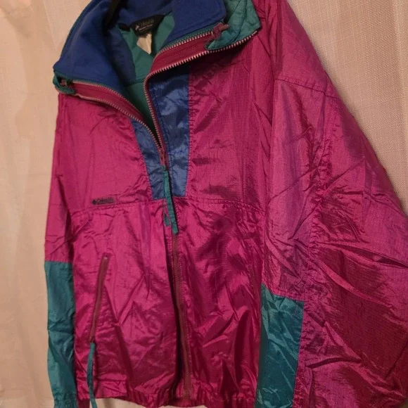vintage retro columbia sportswear unisex reversible Ski jacket Large 2 In 1 - Picture 5 of 12